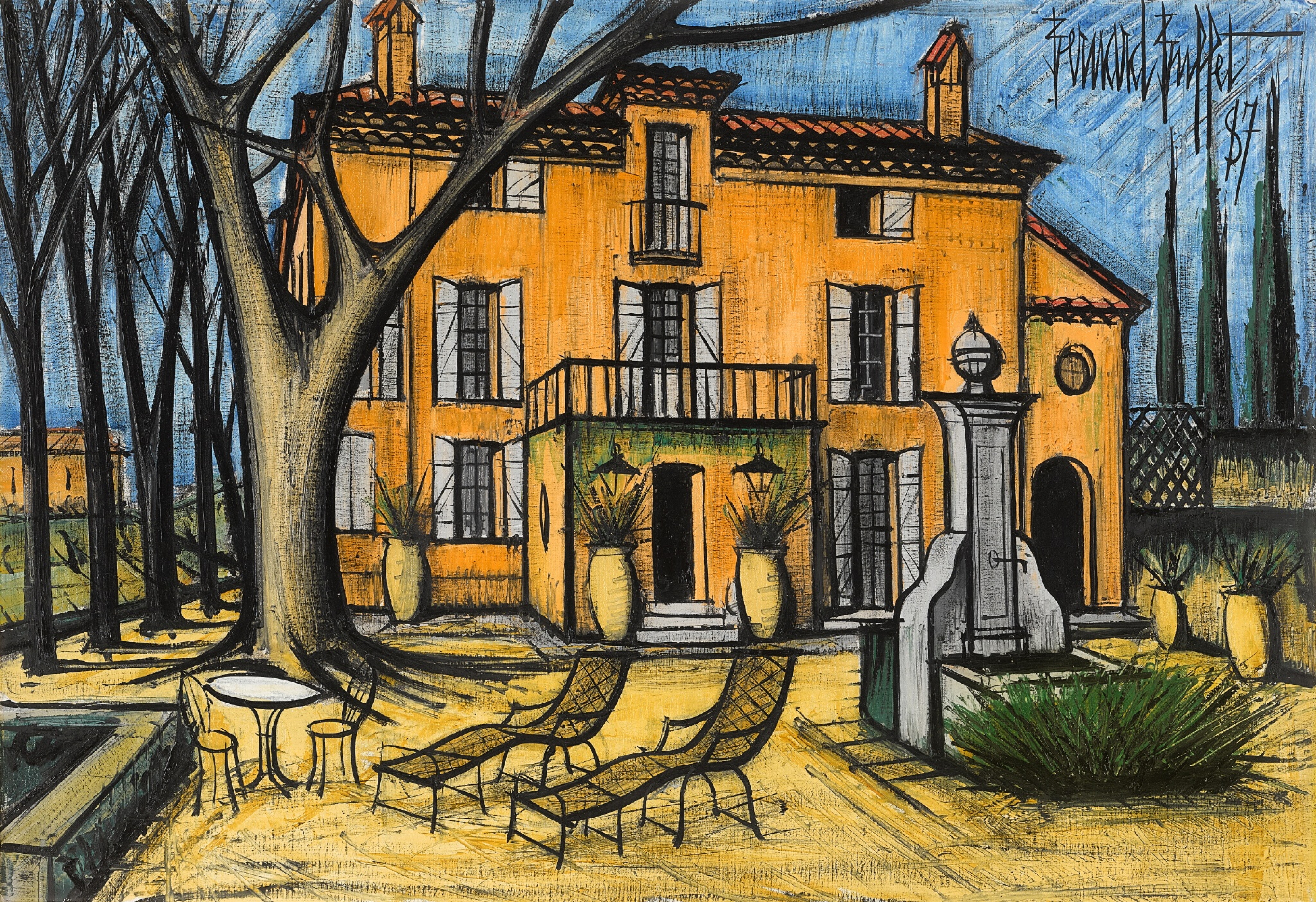 La Baume, la terrasse, et la fontaine